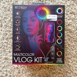 Bytech Vlog Multicolor Light Kit, Ring Light, Universal Phone Holder